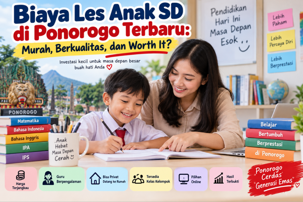 Biaya Les Anak SD di Ponorogo Terbaru Murah, Berkualitas, dan Worth It