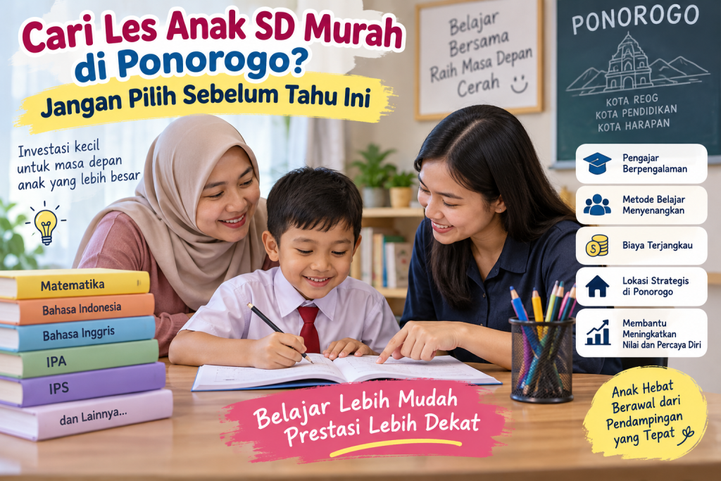 Cari Les Anak SD Murah di Ponorogo Jangan Pilih Sebelum Tahu Ini