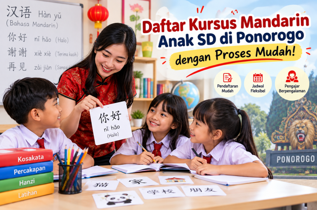 Daftar Kursus Mandarin Anak SD di Ponorogo dengan Proses Mudah!