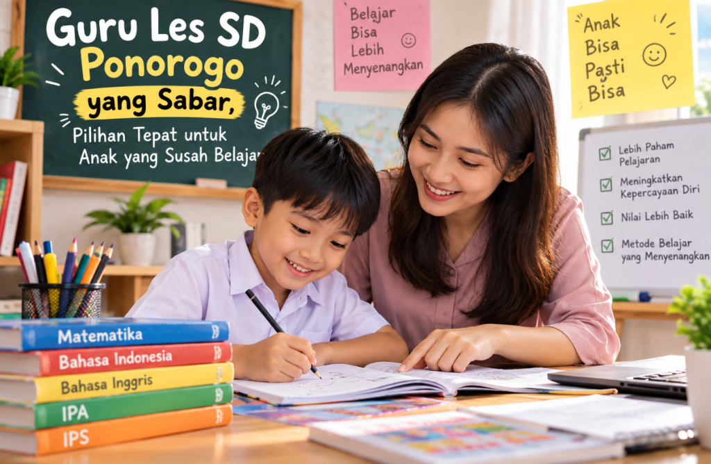 Guru Les SD Ponorogo yang Sabar Pilihan Tepat untuk Anak yang Susah Belajar