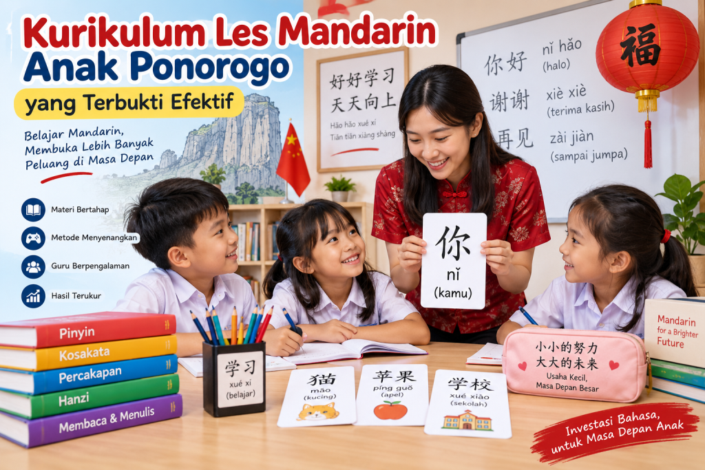 Kurikulum Les Mandarin Anak Ponorogo yang Terbukti Efektif