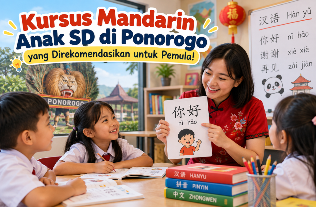 Kursus Mandarin Anak SD di Ponorogo yang Direkomendasikan untuk Pemula!