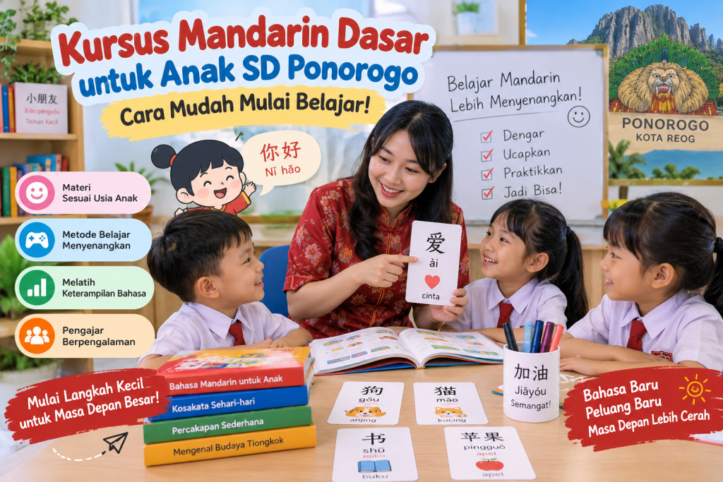 Kursus Mandarin Dasar untuk Anak SD Ponorogo, Cara Mudah Mulai Belajar!