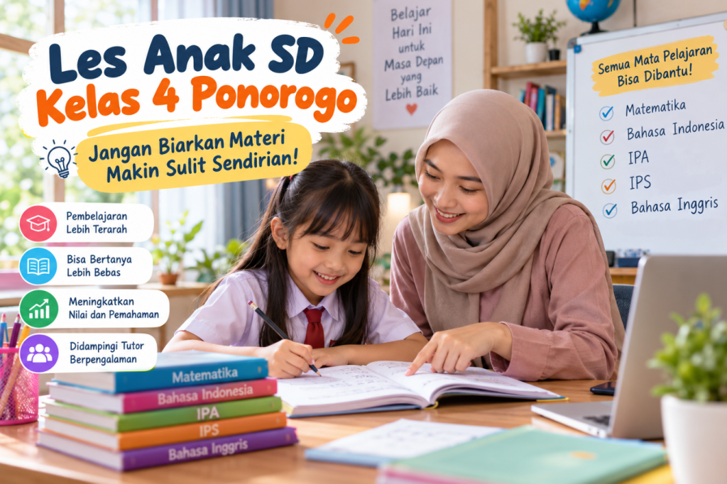 Les Anak SD Kelas 4 Ponorogo Jangan Biarkan Materi Makin Sulit Sendirian!