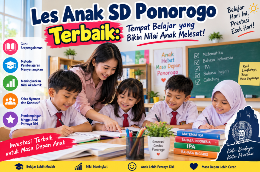 Les Anak SD Ponorogo Terbaik Tempat Belajar yang Bikin Nilai Anak Melesat!