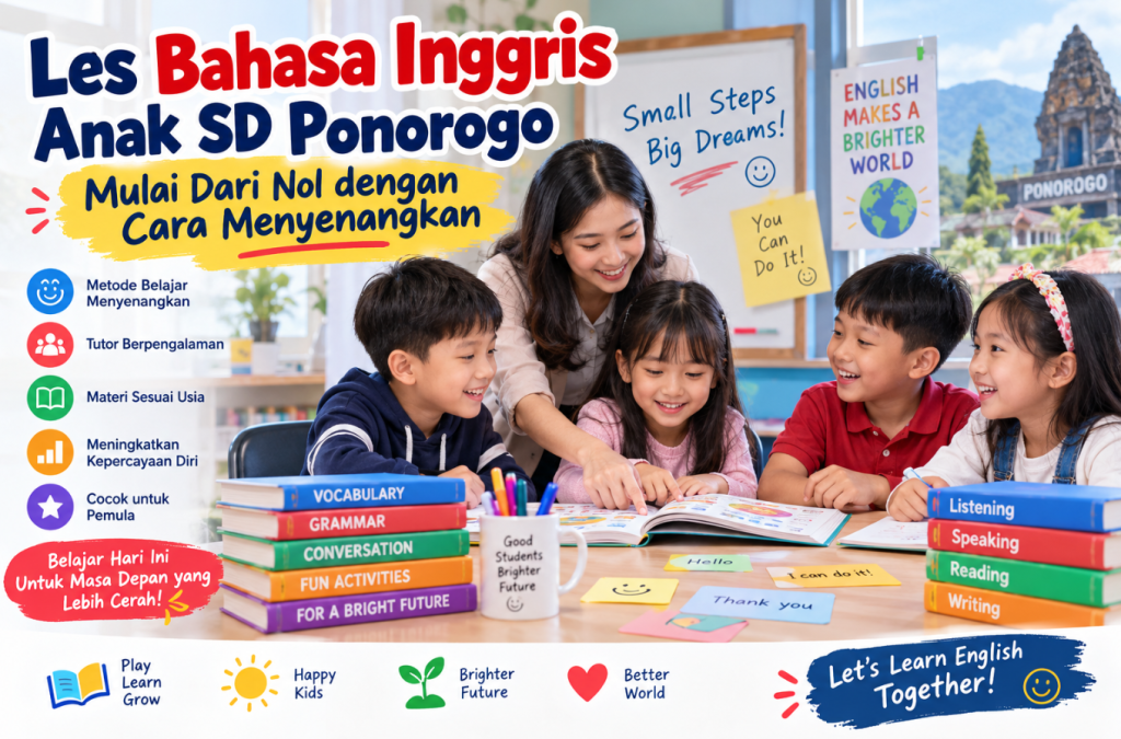 Les Bahasa Inggris Anak SD Ponorogo Mulai Dari Nol dengan Cara Menyenangkan