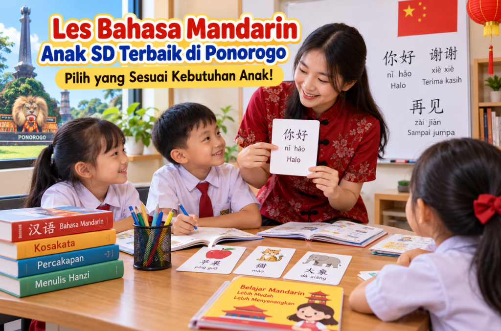 Les Bahasa Mandarin Anak SD Terbaik di Ponorogo, Pilih yang Sesuai Kebutuhan Anak!