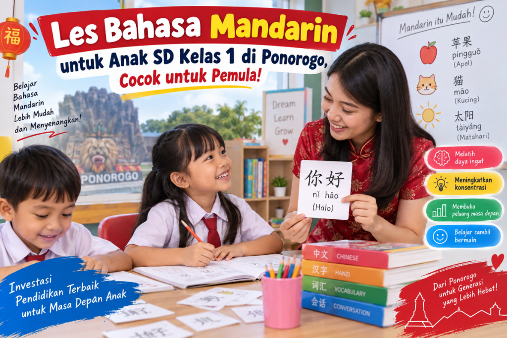 Les Bahasa Mandarin untuk Anak SD Kelas 1 di Ponorogo, Cocok untuk Pemula!