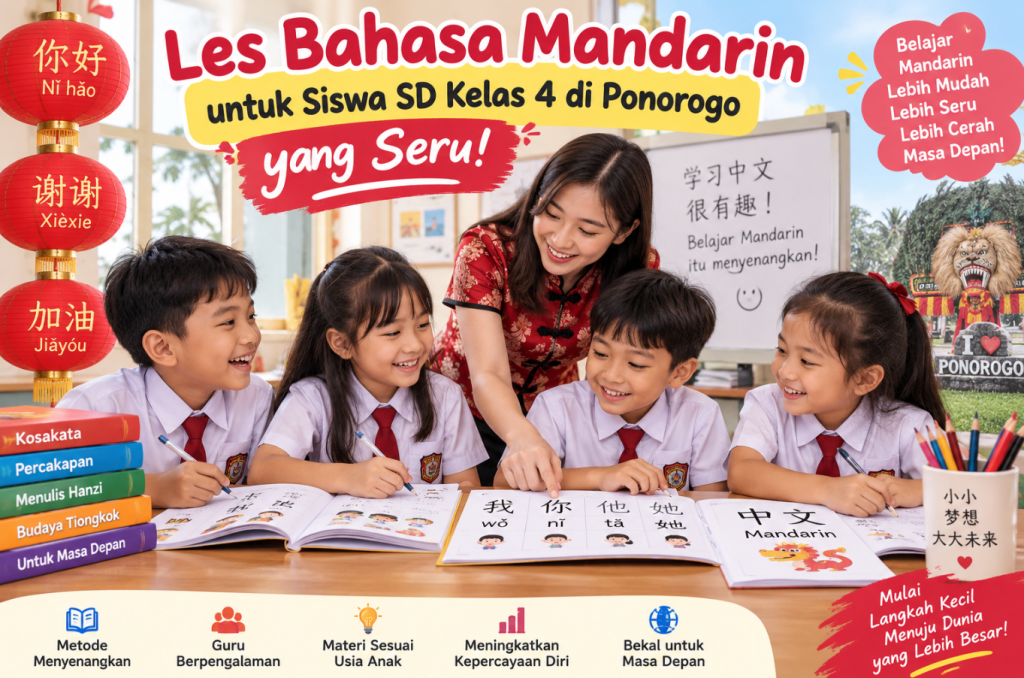 Les Bahasa Mandarin untuk Siswa SD Kelas 4 di Ponorogo yang Seru!