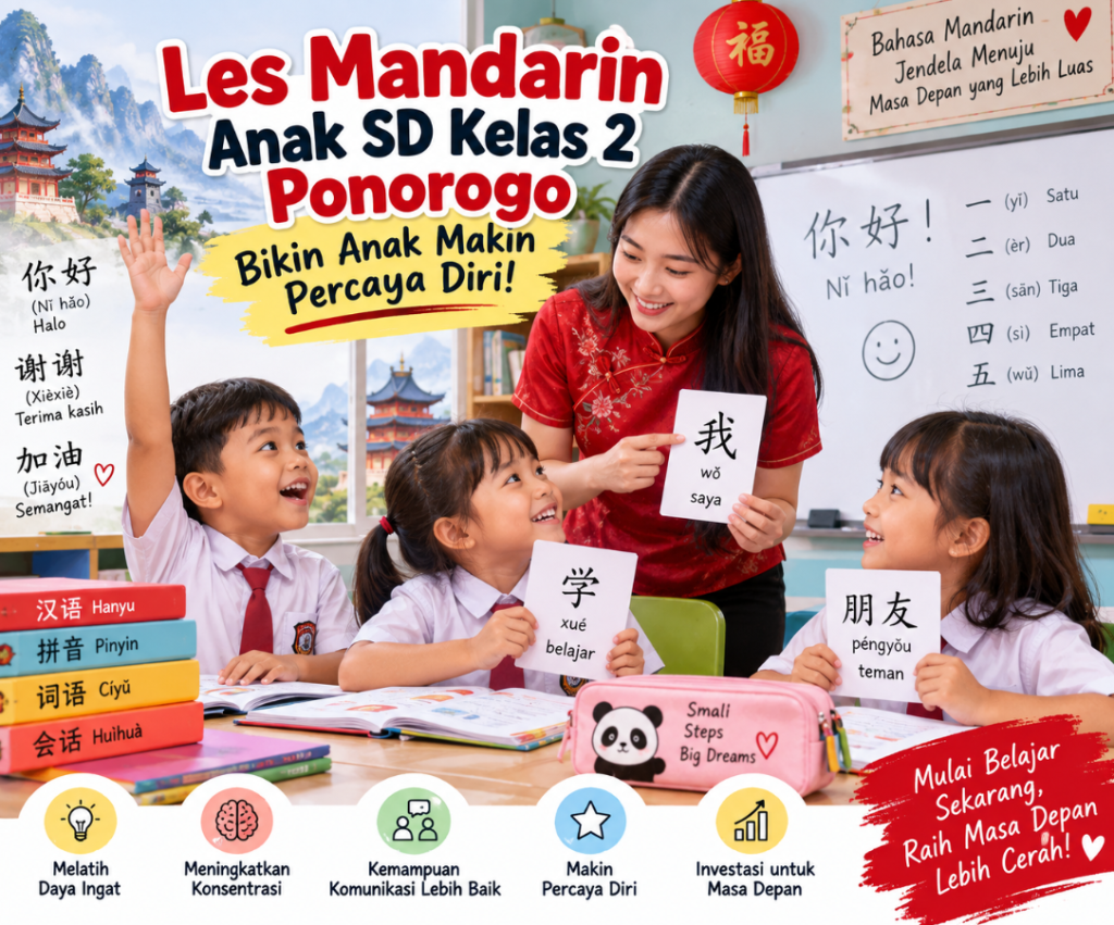 Les Mandarin Anak SD Kelas 2 Ponorogo, Bikin Anak Makin Percaya Diri!