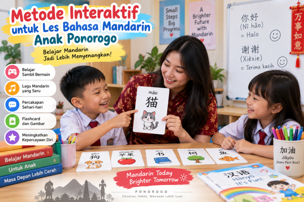 Metode Interaktif untuk Les Bahasa Mandarin Anak Ponorogo