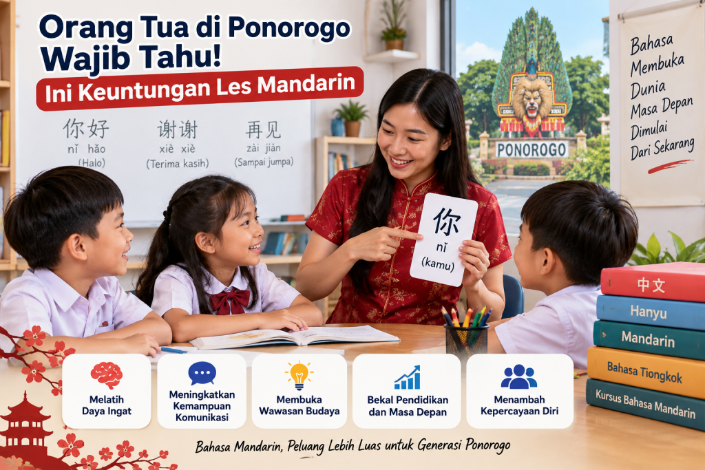 Orang Tua di Ponorogo Wajib Tahu! Ini Keuntungan Les Mandarin