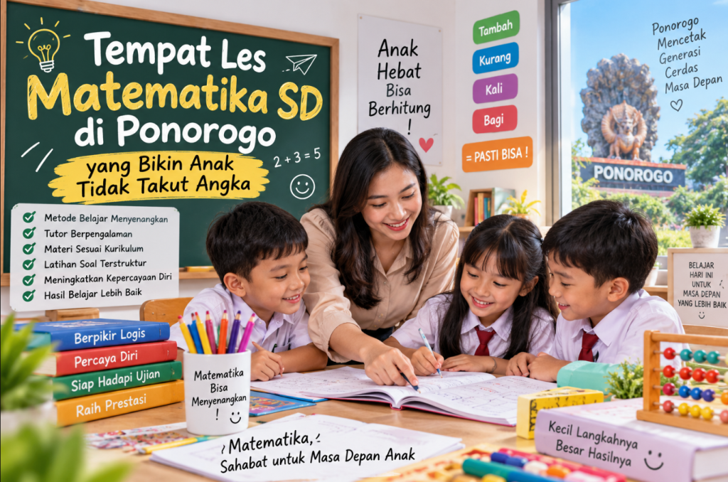Tempat Les Matematika SD di Ponorogo yang Bikin Anak Tidak Takut Angka