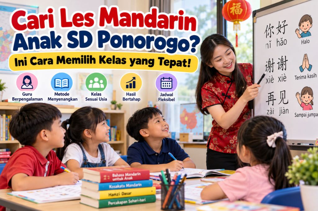 Cari Les Mandarin Anak SD Ponorogo Ini Cara Memilih Kelas yang Tepat!
